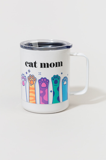 Cat Mom Stainless Steel Mug