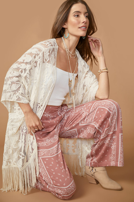 Hanna Sheer Lace Kimono