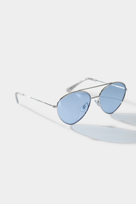 Jackie Almond Aviator Sunglasses in Blue