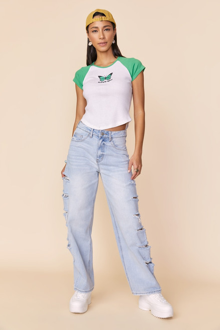 Tommie Embroidered Butterfly Tee