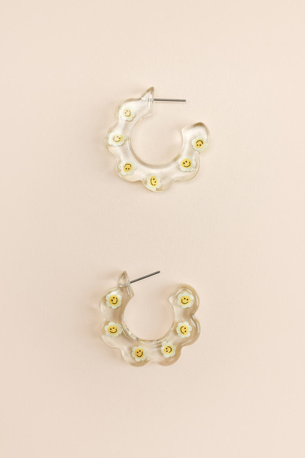 Jessi Smiley Face Hoop Earrings