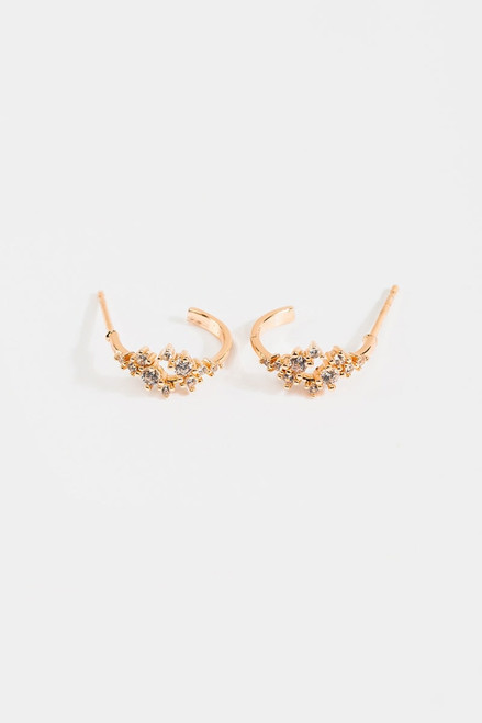 Karla CZ Cluster Huggie Hoops