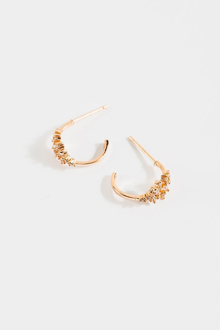 Karla CZ Cluster Huggie Hoops