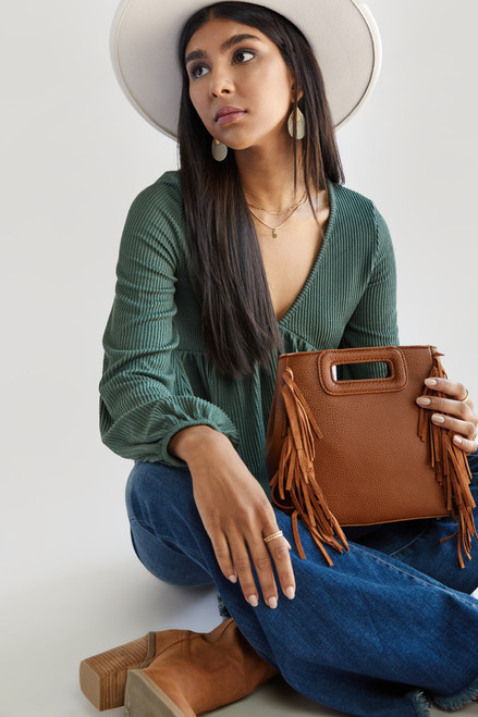 Aria Fringe Side Fringe Crossbody