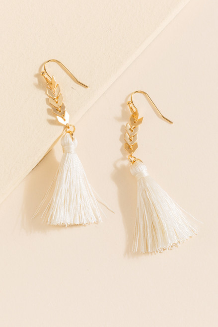 Marty Arrow Tassel Drop Earrings