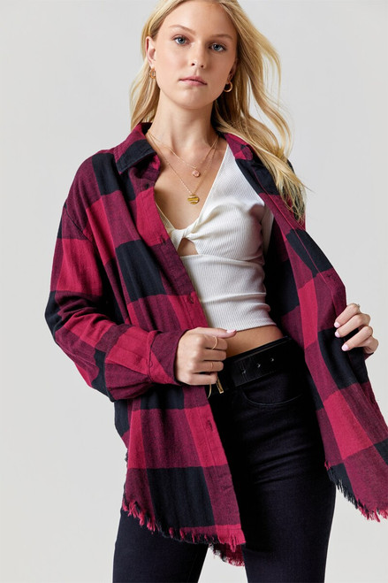 Lynn Buffalo Check Button Down Top