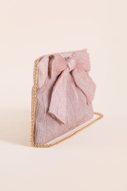 Christine Pleated Frame Bow Clutch