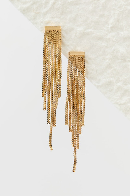 Melody Liquid Metal Chain Drop Earrings