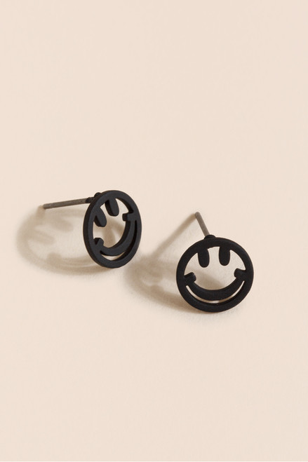 Melissa Smiley Face Stud Earrings