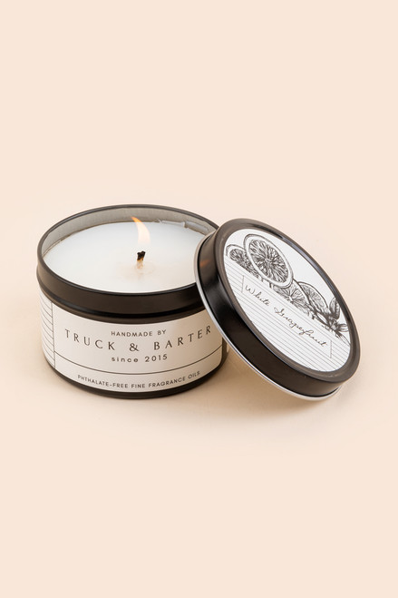 Truck & Barter White Grapefruit Travel Tin Candle 8 oz