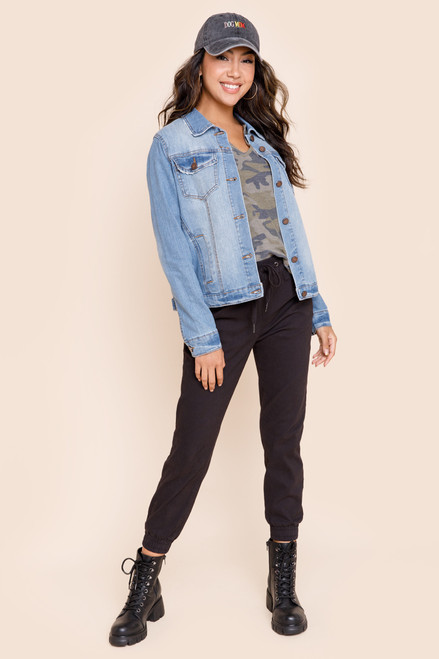 Crystal Oversized Denim Jacket