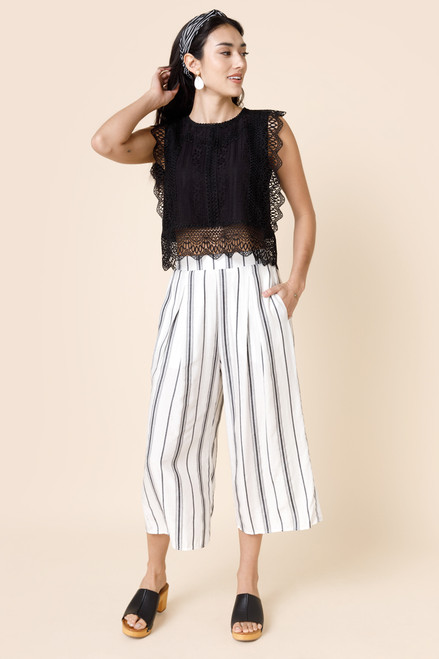 Meghan Striped Cullote Pants