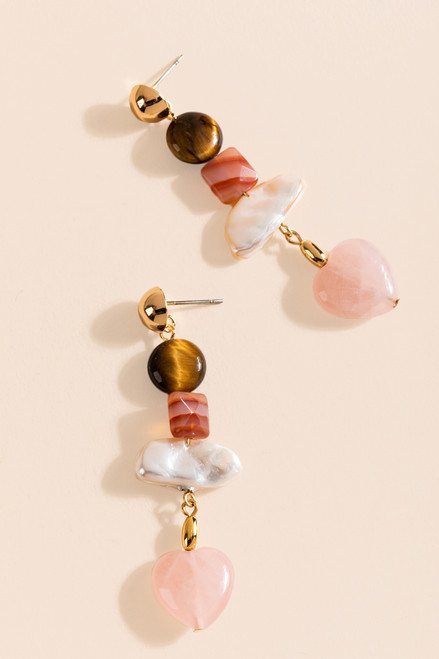 Trove Semi Precious Stone Drop Earrings