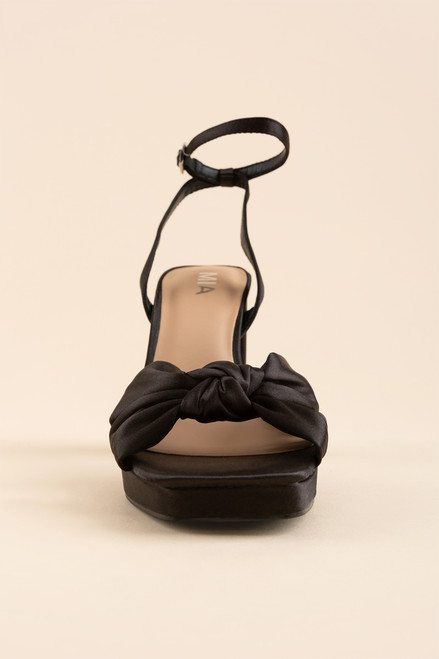 MIA Aliciana Satin Knot Platform Heels