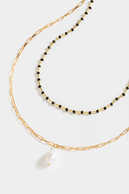 Aviana Layered Pearl Drop Necklace