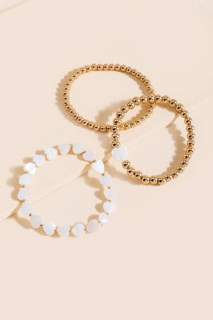 Malak Shell Heart Bracelet Set