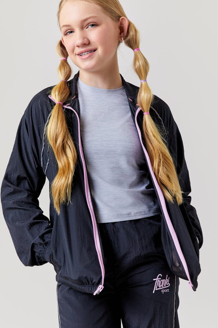 Hello Franki Sport Black Tracksuit Jacket for girls