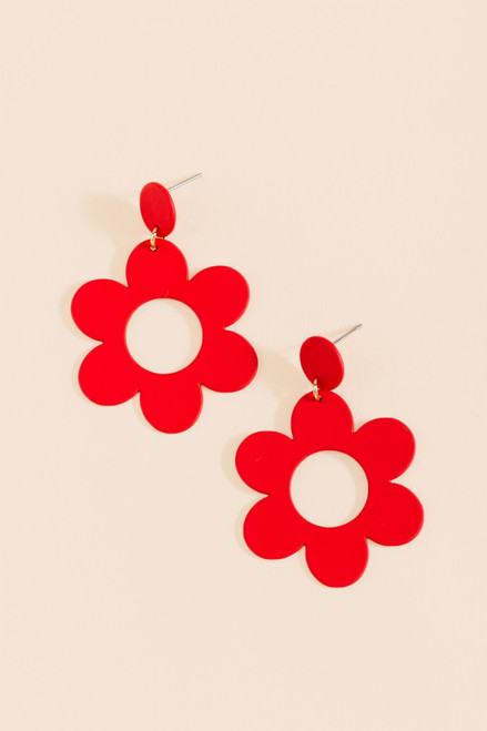 Aaliyah Open Flower Drop Earrings