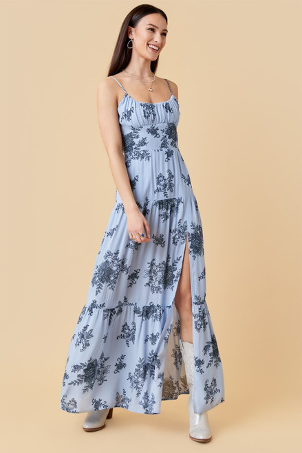 Wanda Floral Front Slit Maxi Dress