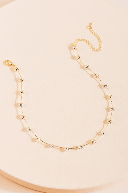 Morgan Cateye CZ 14K Gold Dipped Necklace