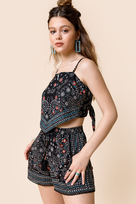 Amber Abstract Printed Soft Shorts