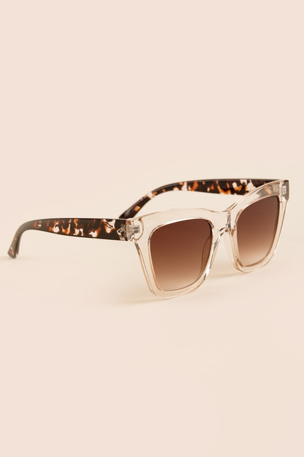 Adrienne Oversized Clear Frame Sunglasses