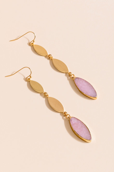 Whitney Quartz Linear Drop Earrings