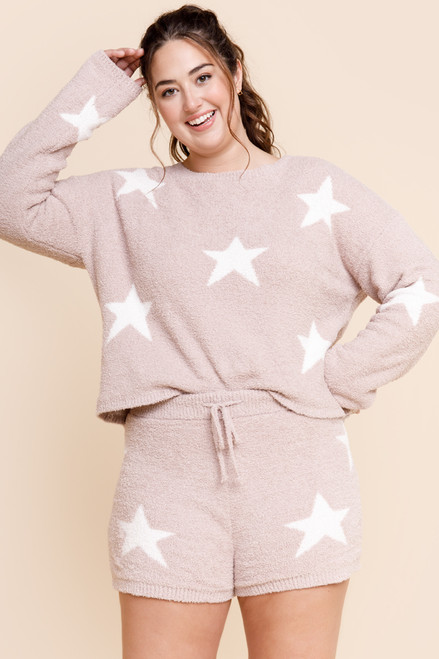 Alek Cozy Star Pullover Lounge Top