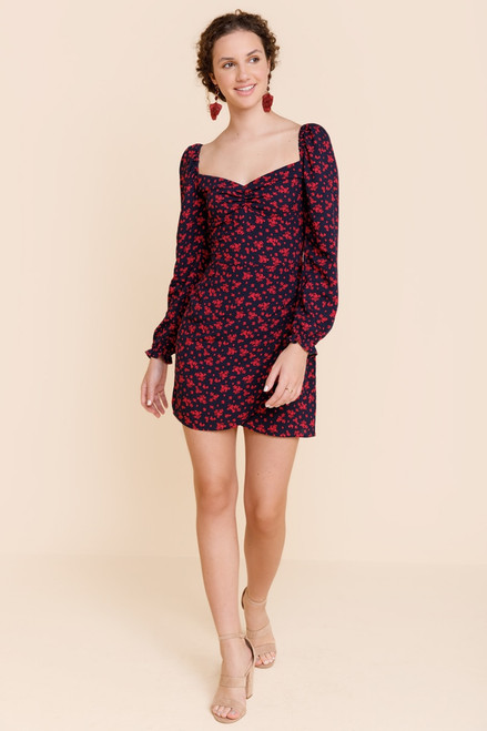 Jackleen Abstract Floral Mini Dress