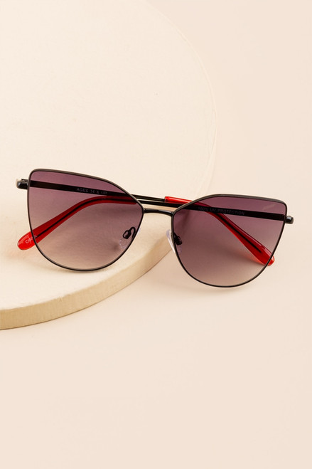 Cassie Metal Frame Ombre Sunglasses