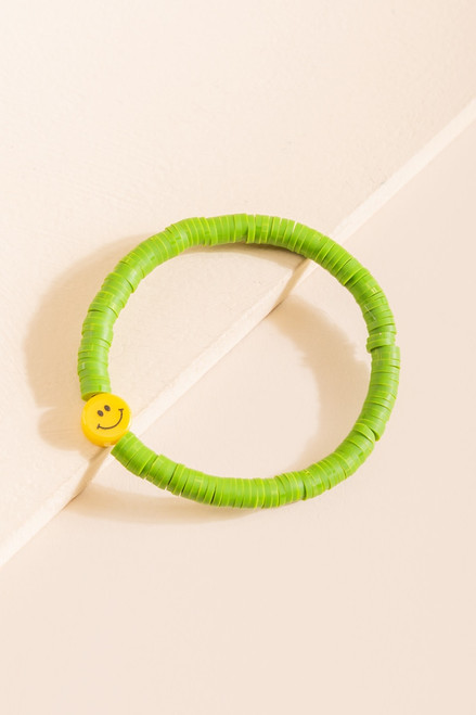 Lauren Rubber Disc Smiley Bracelet