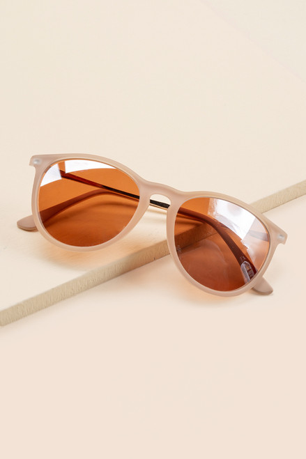 Paula Matte Round Mirror Sunglasses