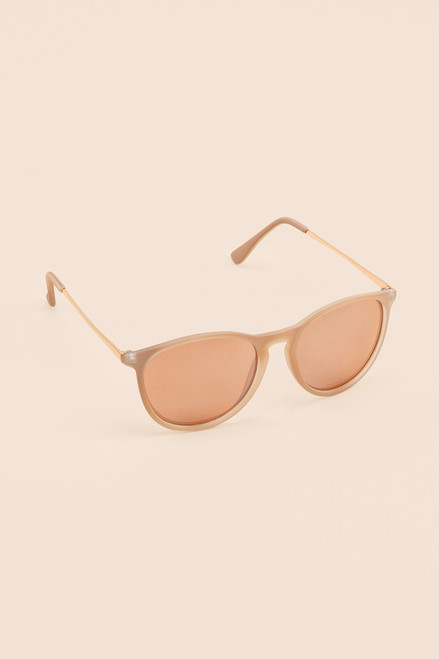 Paula Matte Round Mirror Sunglasses