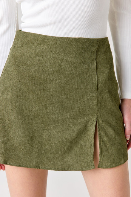 Aridale Side Slit Mini Skirt