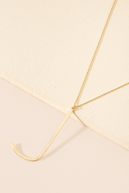 J Lowercase Initial Necklace