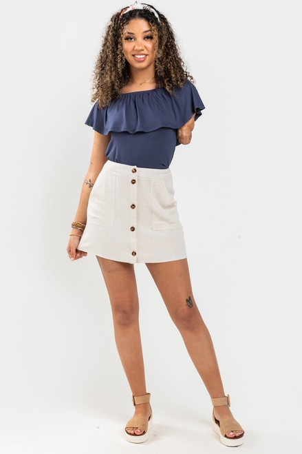 Molly Linen Mini Skirt
