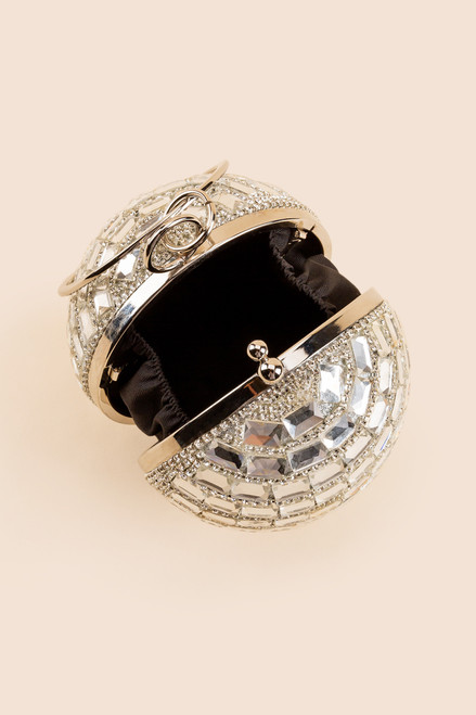 Rayna Mirror Disco Ball Clutch