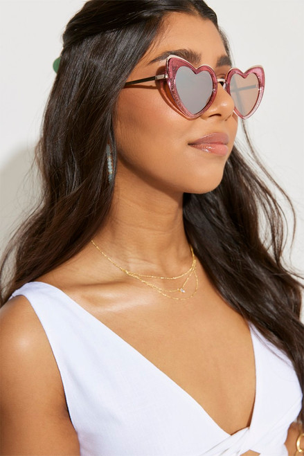 Arianna Glitter Heart Sunglasses