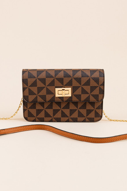 Kia Geometric Printed Crossbody