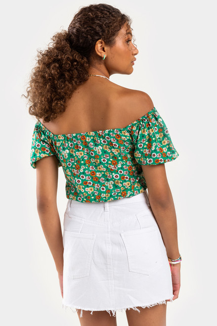 Angela Floral Off The Shoulder Blouse