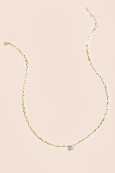 Juliet Opal Chain Pendant Necklace