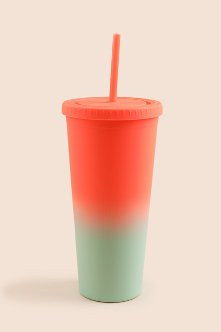 Two Tone Tumbler Coral/Mint
