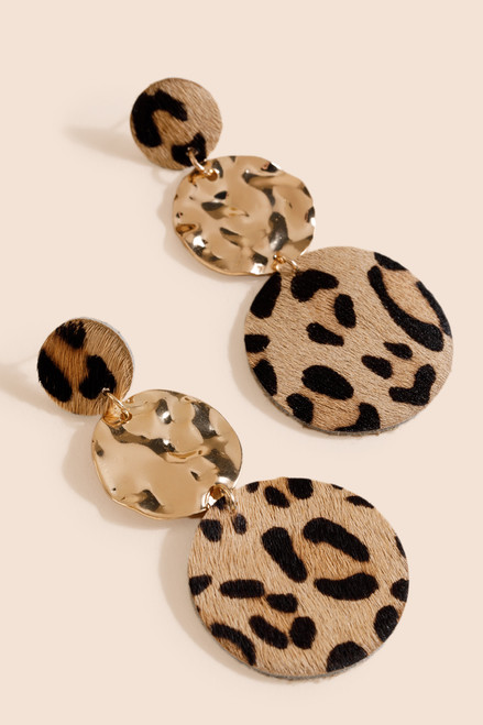 Mina Animal Print Drop Earrings