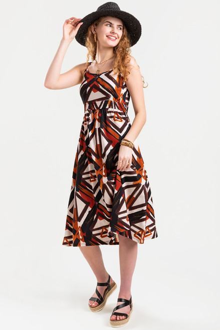 Chriselle Abstract Midi Dress