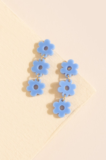 Loren Daisy Linear Drop Earrings