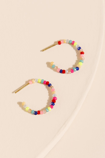 Lacey Beaded Hoops