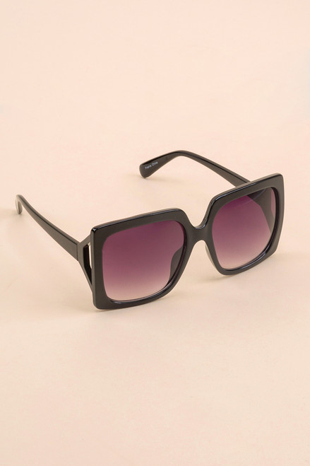 Beverly Oversized Cut Out Square Frame Sunglasses