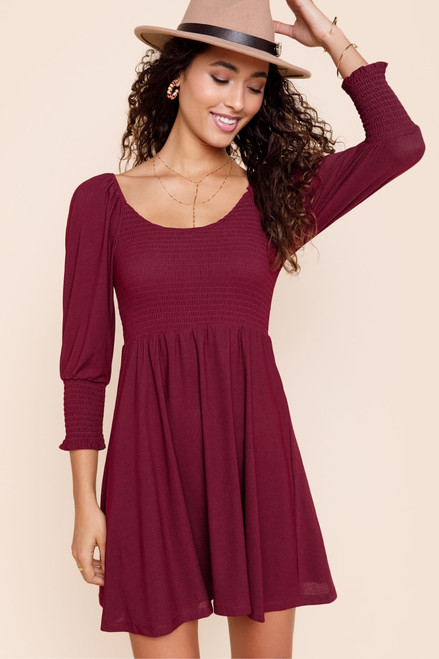 Simone Puff Sleeve Swing Dress