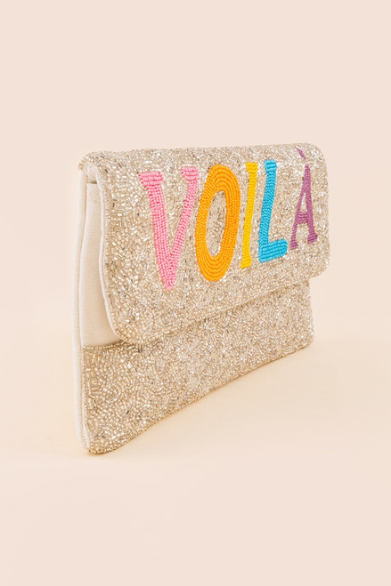 Voila Beaded Clutch