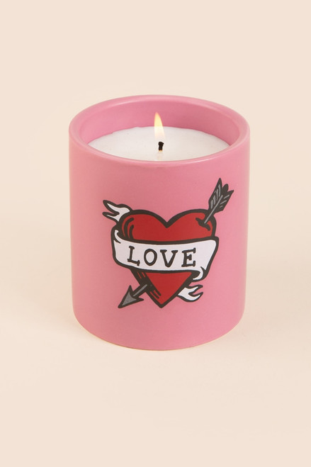 Love Heart Tattoo Candle 12oz